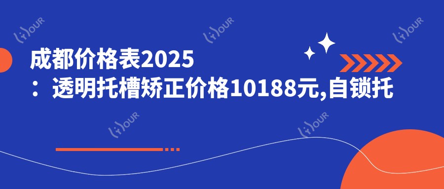 成都价格表2025：透明托槽矫正价格10188元,自锁托槽矫正10000元起