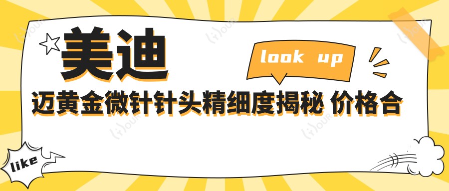 美迪迈黄金微针针头精细度揭秘 价格合理疗效排名前