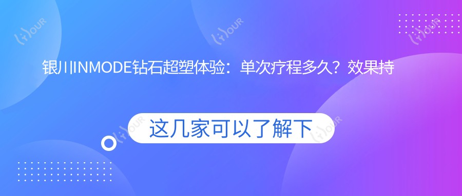 银川INMODE钻石超塑体验：单次疗程多久？疗效持久吗？费用详解