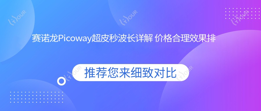 赛诺龙Picoway超皮秒波长详解 价格合理疗效排名靠前