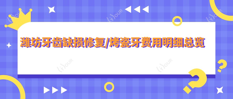 潍坊牙齿缺损修复/烤瓷牙费用明细总览表(2025潍坊牙齿缺损修复牙齿缺损修复均价为:1258元)