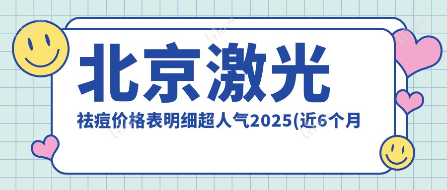 北京激光祛痘价格表明细超人气2025(近6个月均价为:1750元)